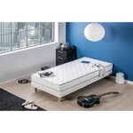 Matelas 90 x 190 cm + couette 140 x 200 cm + oreiller mousse ferme 60 x 60 x 16 cm