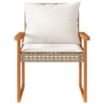 vidaXL Salon de jardin avec coussins 4Pièces mélange beige résine tressée