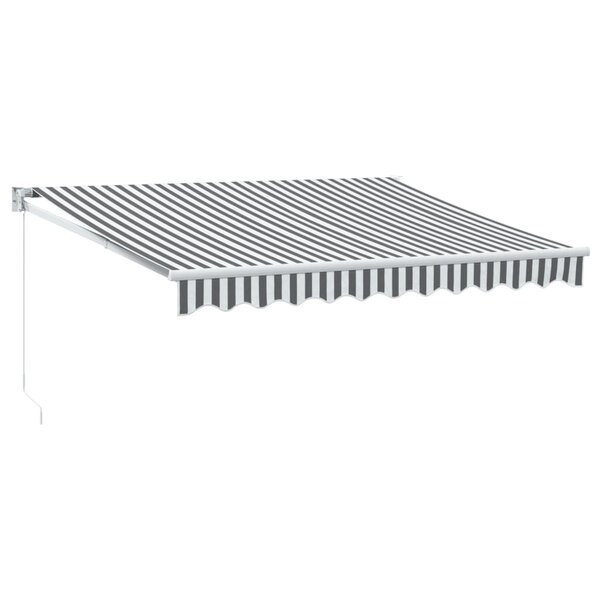 vidaXL Auvent rétractable anthracite/blanc 3x2 5 m tissu et aluminium