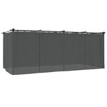 vidaXL Tonnelle avec rideaux anthracite 6x3 m acier