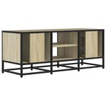 vidaXL Meuble TV chêne sonoma 100x35x41 cm bois d'ingénierie et métal