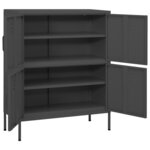 vidaXL Armoire de rangement Anthracite 80x35x101 5 cm Acier