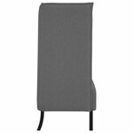 vidaXL Canapé à Haut Dossier 101cm Gris foncé tissu