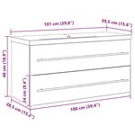 vidaXL Armoire d'évier avec tiroir 2 Pièces Bois ancien Bois d'ingénierie