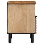 vidaXL Table de chevet marron 40x33x46 cm bois de manguier solide