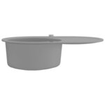 vidaXL Évier de cuisine en granit Bac unique Ovale Gris