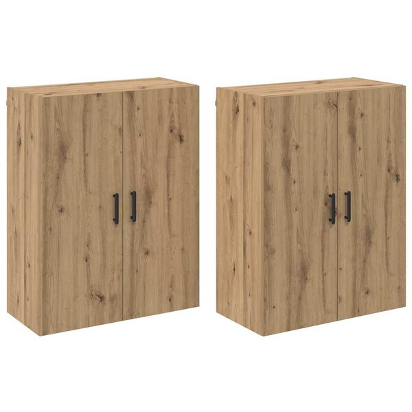 vidaXL Armoires Murailles 2 Pièces chêne artisanal 69 5 x 34 x 90 cm