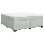 vidaXL Sommier à lattes de lit et matelas Gris clair 180x200cm Velours