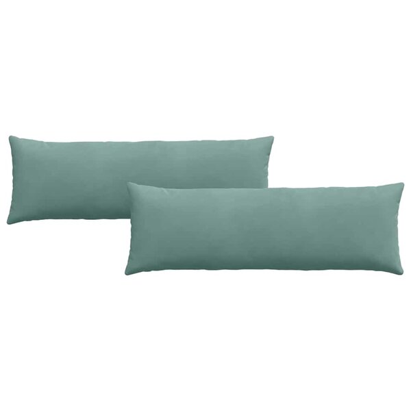vidaXL Coussins de canapé 2 Pièces Vert Mer 120 x 40 cm