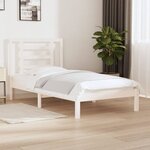 vidaXL Cadre de lit Blanc Bois de pin massif 90x200 cm