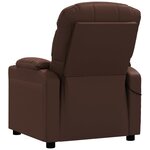 vidaXL Fauteuil de massage Marron Similicuir