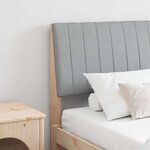 vidaXL Tête de lit capitonnée Gris clair 200 cm Pin massif