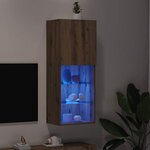 vidaXL Meuble TV chêne artisanal 40.5 x 30 x 102 cm Bois d'ingénierie