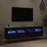 vidaXL Meubles TV muraux 2 Pièces Chêne noir 80 x 30 x 40 cm