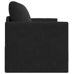 vidaXL Canapé-lit pliant Noir 124 x 71 x 78 cm Velours