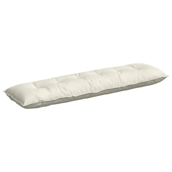 vidaXL Coussin de Dos Crème 180 x 50 cm Tissu en velours côtelé