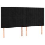 vidaXL Sommier à lattes de lit matelas et LED Noir 160x200 cm Velours