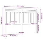 vidaXL Tête de lit Blanc 140x4x100 cm Bois massif de pin