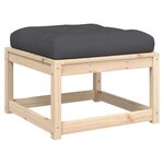 vidaXL Salon de jardin 4 Pièces avec coussins Bois de pin massif