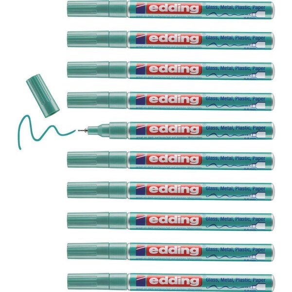 Marqueur Peinture Brillante 780 Vert métallisé Pointe Extra Fine 0 8 mm x 10 EDDING