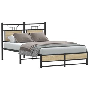 vidaXL Cadre de lit sans matelas chêne sonoma 120x200 cm