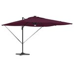 vidaXL Parasol Roma Rouge 286 x 285 x 270 cm Aluminium et polyester