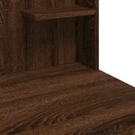 vidaXL Coiffeuse avec lumières LED chêne marron 96x40x142 cm
