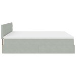 vidaXL Cadre de lit ottoman avec matelas gris clair 200x200 cm velours