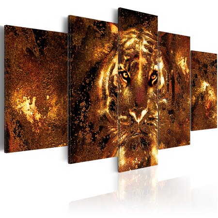 Tableau - golden tiger l x h en cm 100x50