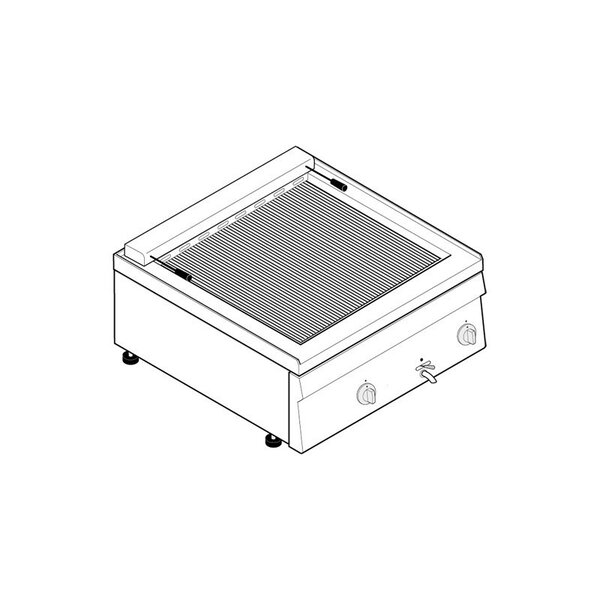 Grill vapeur double electrique - gamme 600 - tecnoinox -  - inox 700x600x300mm