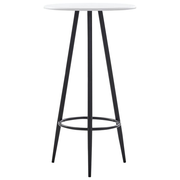 vidaXL Table de bar Blanc 60 x 107 5 cm MDF