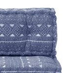 vidaXL Pouf Indigo Tissu