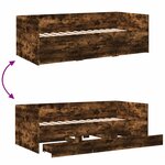 vidaXL Lit de jour avec tiroirs chêne fumé 90x190 cm bois d'ingénierie