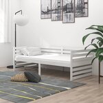 vidaXL Lit de jour sans matelas blanc bois de pin massif 90x200 cm