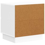 vidaXL Cabinet de chevet 2 Pièces Blanc brillant 43 x 34 5 x 44 5 cm