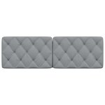 vidaXL Coussin de tête de lit gris clair 160 cm tissu