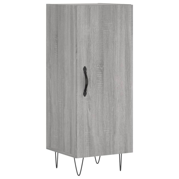 vidaXL Buffet Sonoma gris 34 5x34x90 cm Bois d'ingénierie