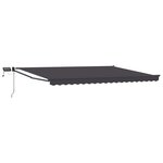 vidaXL Store rétractable manuel avec LEDs Anthracite 4 × 3 m