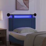 vidaXL Tête de lit suspendue Avec lumière LED Bleu Tissu