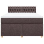 vidaXL Sommier à lattes de lit avec matelas Marron foncé 160x200 cm