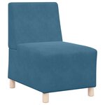 vidaXL Chaises Sofa 3 Pièces Bleu 55 x 74 x 82 cm Velours