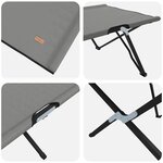 vidaXL Lit de soleil pliable avec sac de transport  gris  tissu Oxford 600D.