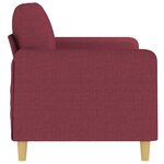vidaXL Canapé à 2 places Rouge bordeaux 140 cm Tissu