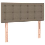vidaXL Sommier à lattes de lit avec matelas taupe 120x190 cm tissu