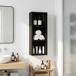 vidaXL Armoire murale de salle de bain Chêne Noir 20 x 10 x 50 cm