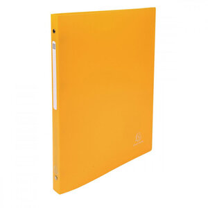 Classeur - Souple - Fin - Jaune - Dos 15mm - 4 anneaux - Polypro - Exacompta