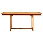 vidaXL Table à dîner de jardin (120-170)x80x75 cm Bois d'acacia massif
