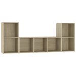 vidaXL Ensemble de meubles TV 3 Pièces Chêne sonoma Bois d'ingénierie