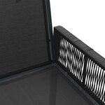 vidaXL Chaises de jardin 2 Pièces Noir et Gris foncé polyrotin