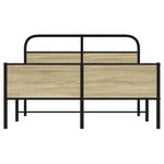vidaXL Cadre de lit sans matelas 140x190 cm chêne sonoma